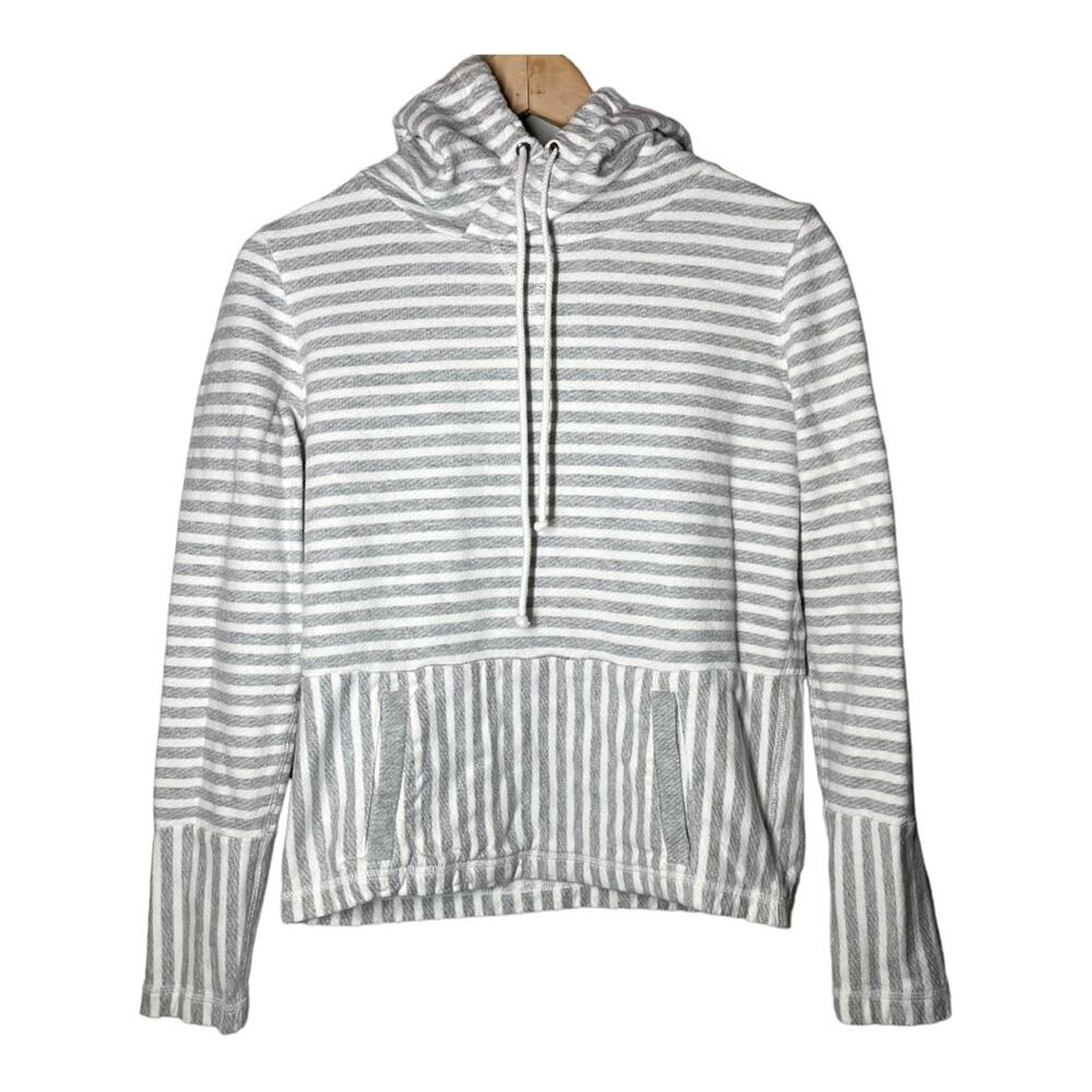 J Crew Striped French Terry Hoodie Sweatshirt XS